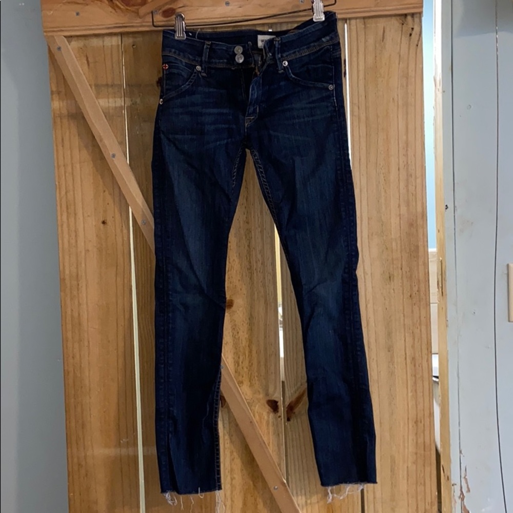 Jeans cut at the bottom